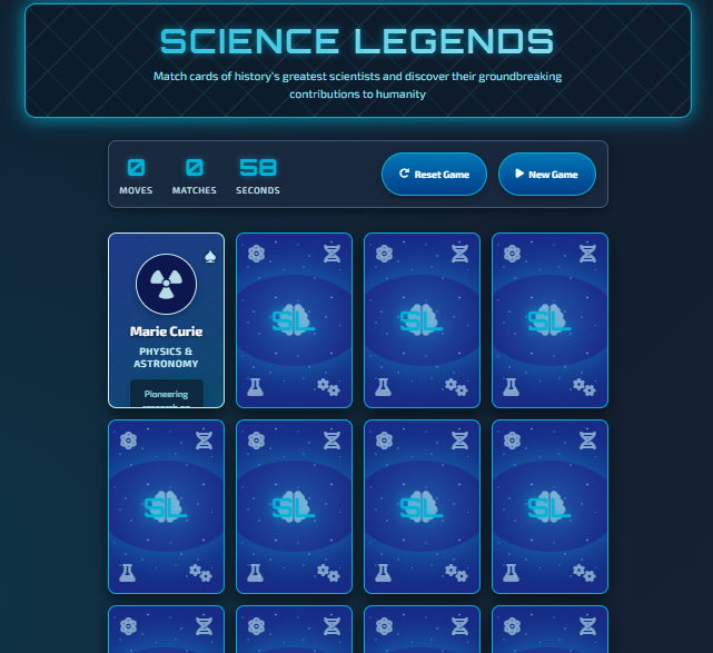 Science Legends Memory Match